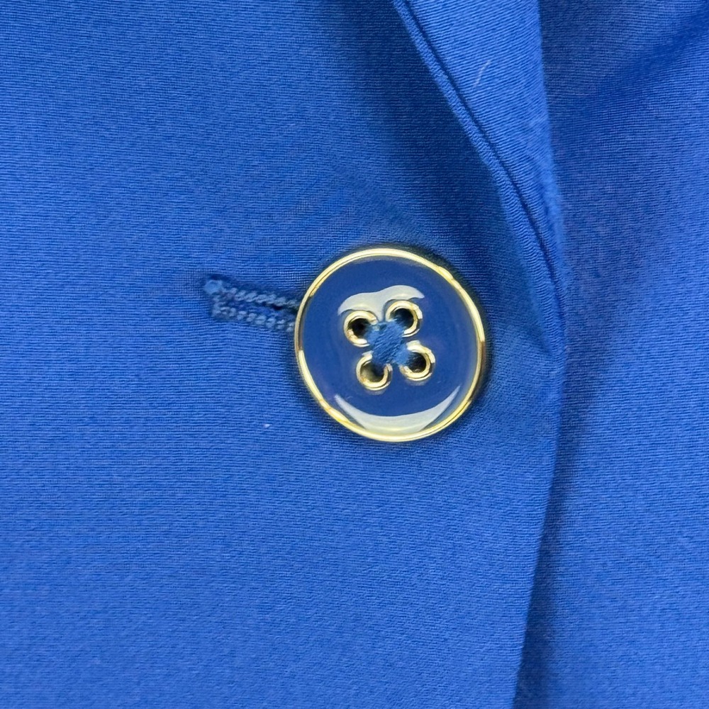 Nanette Lepore Womens Royal Blue Single Button Stretch Blazer Jacket Size 14 - Picture 6 of 12